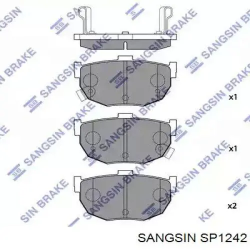 Comprar SP1242 Sangsin Pastillas de freno traseras