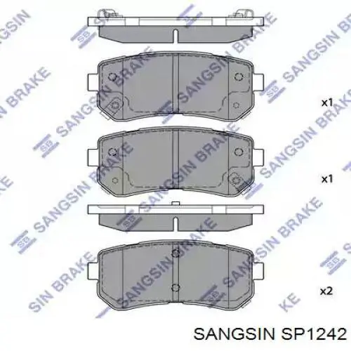 Pastillas de freno traseras SP1242 Sangsin