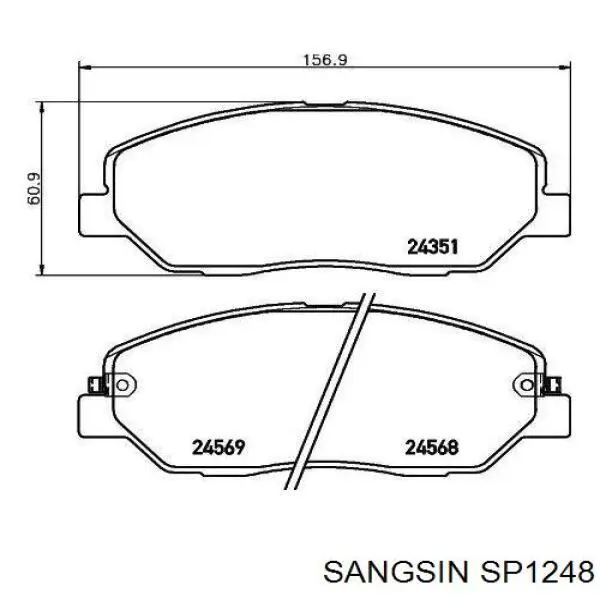 Comprar SP1248 Sangsin Pastillas delanteras de freno