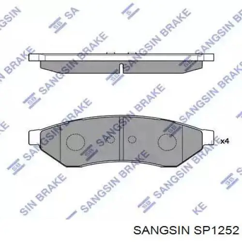 SP1252 Sangsin Pastillas freno traseras