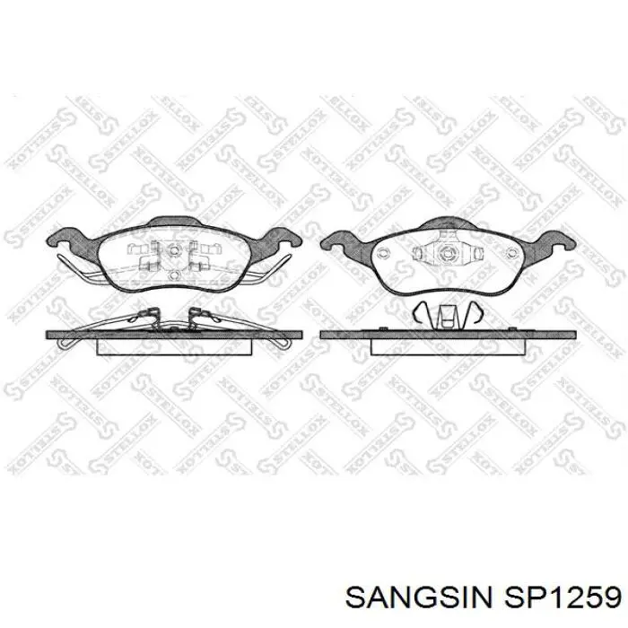 SP1259 Sangsin pastillas de freno delanteras