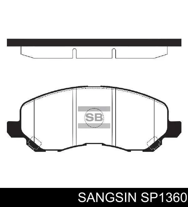 Pastillas de freno delanteras SP1360 Sangsin