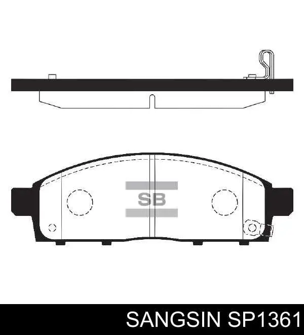 SP1361 Sangsin Pastillas delanteras