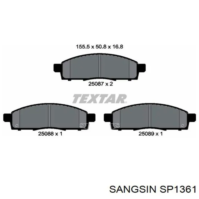 Pastillas freno delanteras Sangsin SP1361 precio, desde 28,06 EUR
