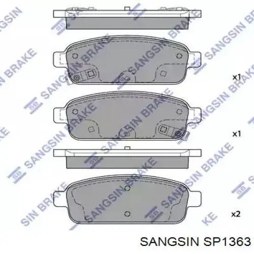 Pastillas traseras de freno Sangsin SP1363 precio, desde 29,18 EUR