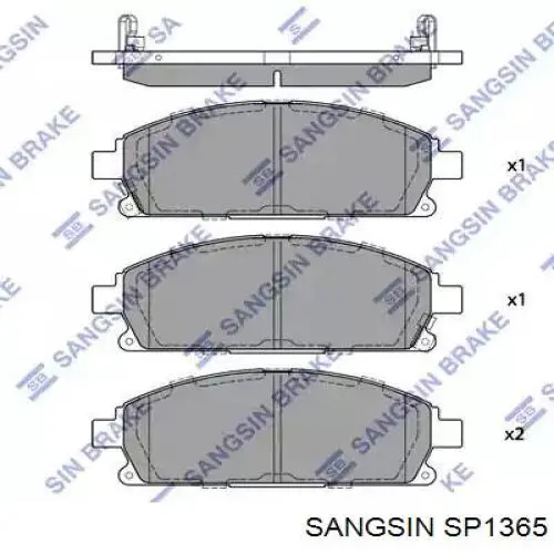 SP1365 Sangsin Pastillas delanteras