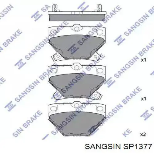 Comprar SP1377 Sangsin Pastillas delanteras de freno