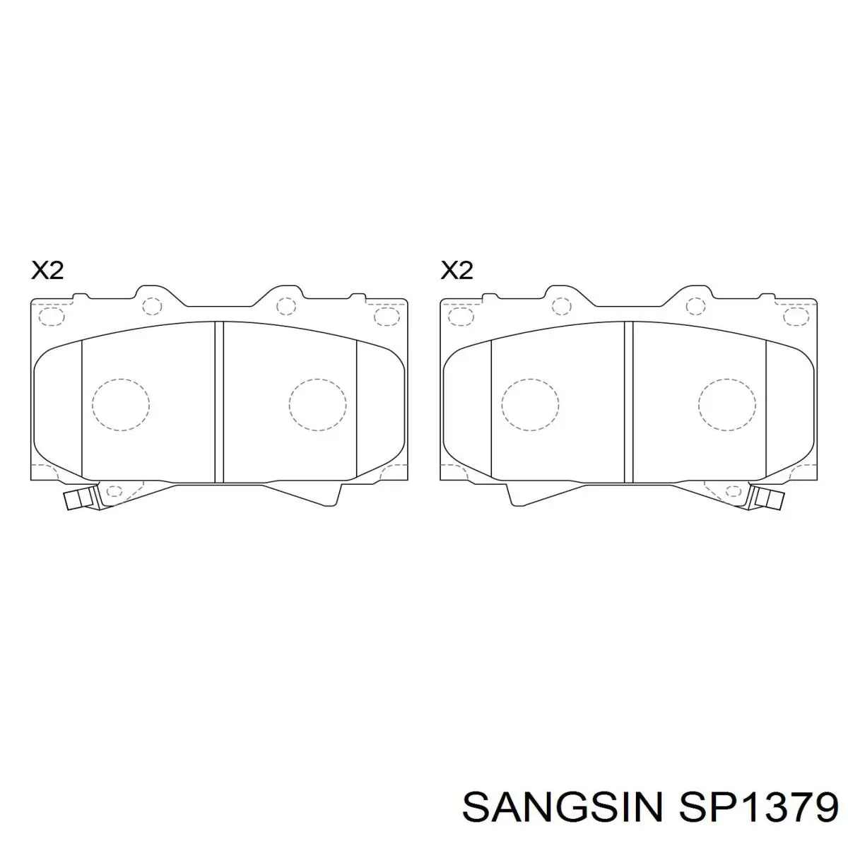 Comprar SP1379 Sangsin Pastillas delanteras de freno