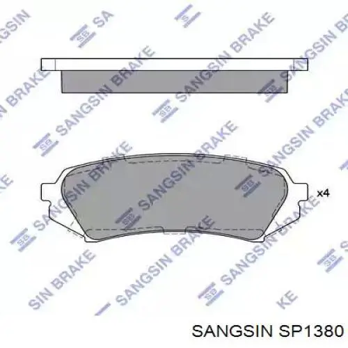Pastillas traseras de freno Sangsin SP1380 precio, desde 19,15 EUR
