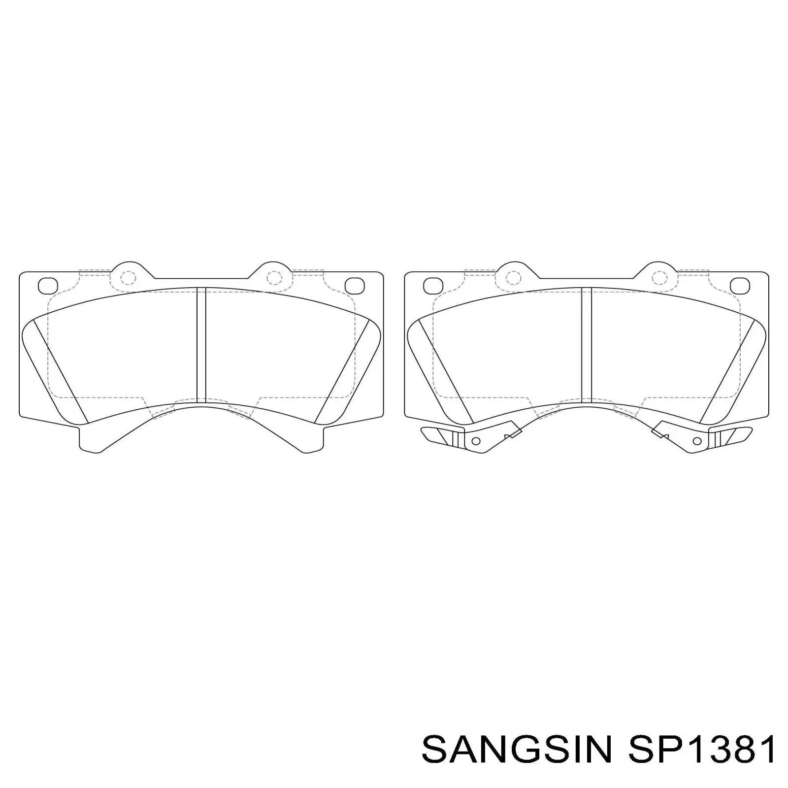 Pastillas de freno SP1381 Sangsin