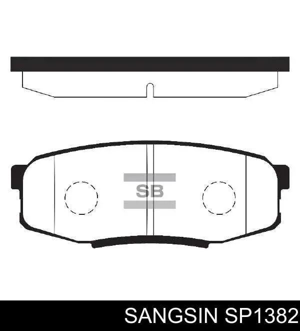 Comprar SP1382 Sangsin Pastillas de freno traseras