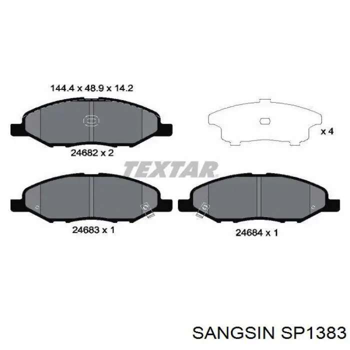 SP1383 Sangsin pastillas de freno delanteras