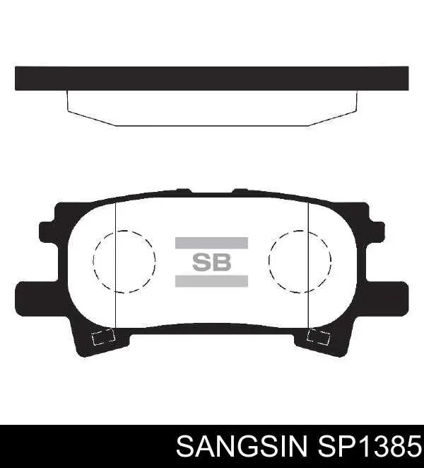 Pastillas traseras de freno Sangsin SP1385 precio, desde 22,35 EUR