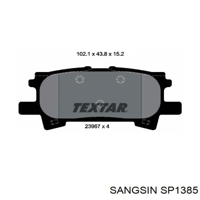 Pastillas de freno traseras SANGSIN SP1385