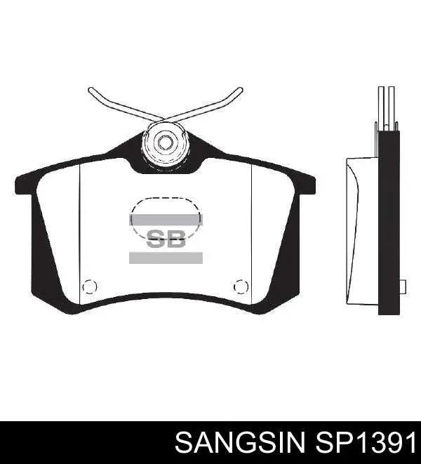 Pastillas traseras de freno Sangsin SP1391 precio, desde 14,85 EUR