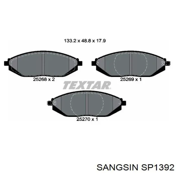 Pastillas freno delanteras Sangsin SP1392 precio, desde 25,53 EUR