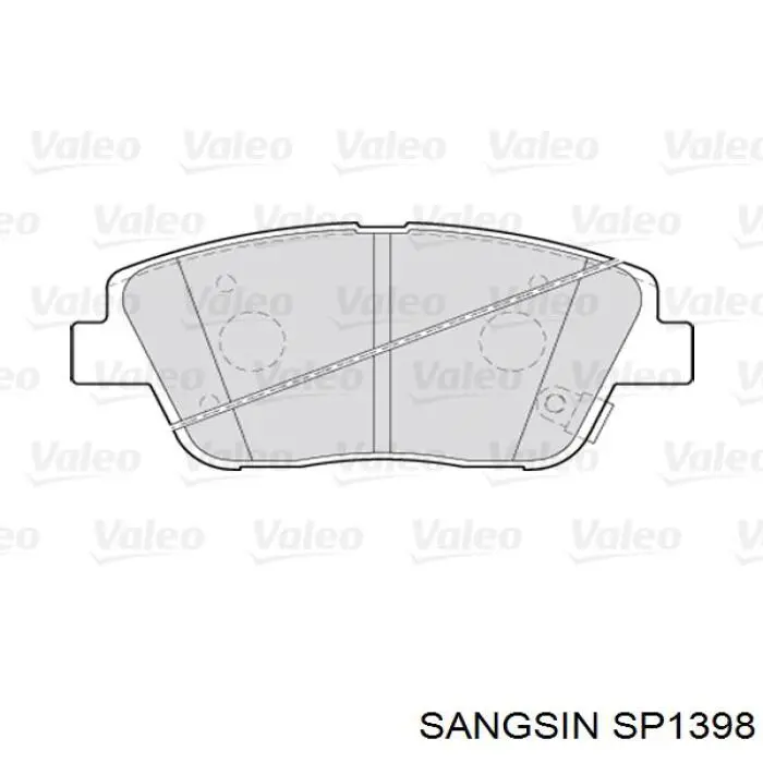 SP1398 Sangsin Pastillas delanteras