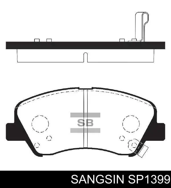 Comprar SP1399 Sangsin Pastillas delanteras de freno