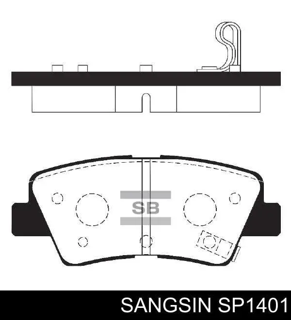 Comprar SP1401 Sangsin Pastillas de freno traseras