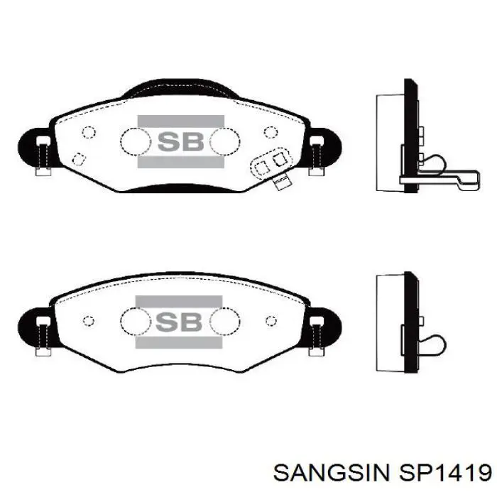 SP1419 Sangsin pastillas de freno delanteras
