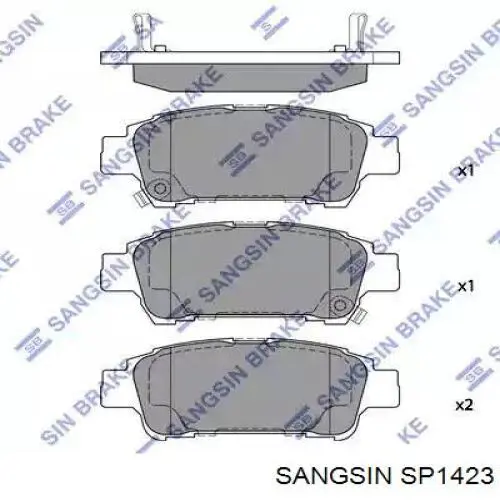Comprar SP1423 Sangsin Pastillas de freno traseras