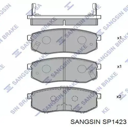 SP1423 Sangsin Pastillas freno traseras