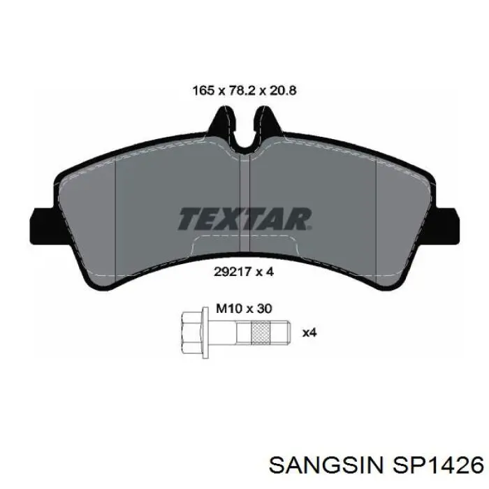 SP1426 Sangsin pastillas de freno traseras