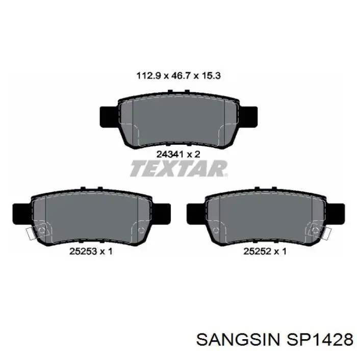 430022SFEN00 Honda pastillas de freno traseras