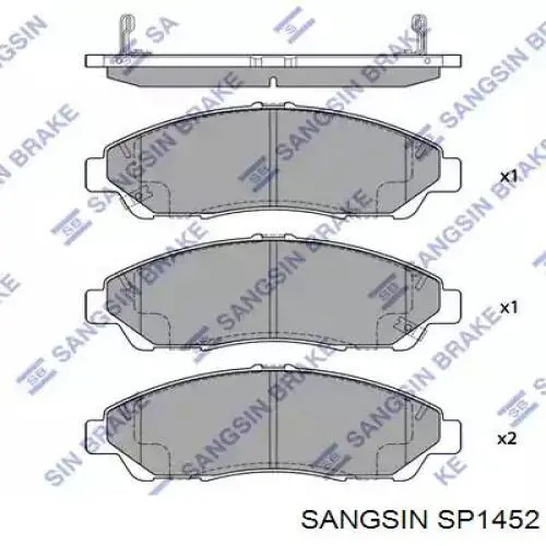SP1452 Sangsin pastillas de freno delanteras