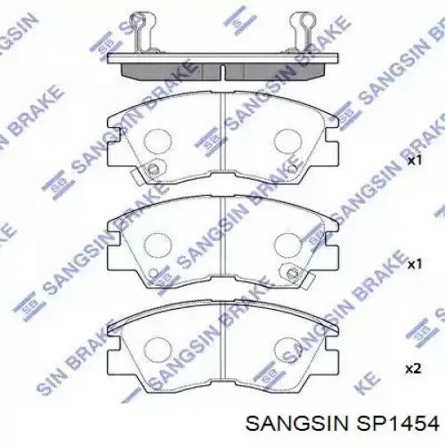 SP1454 Sangsin Pastillas delanteras