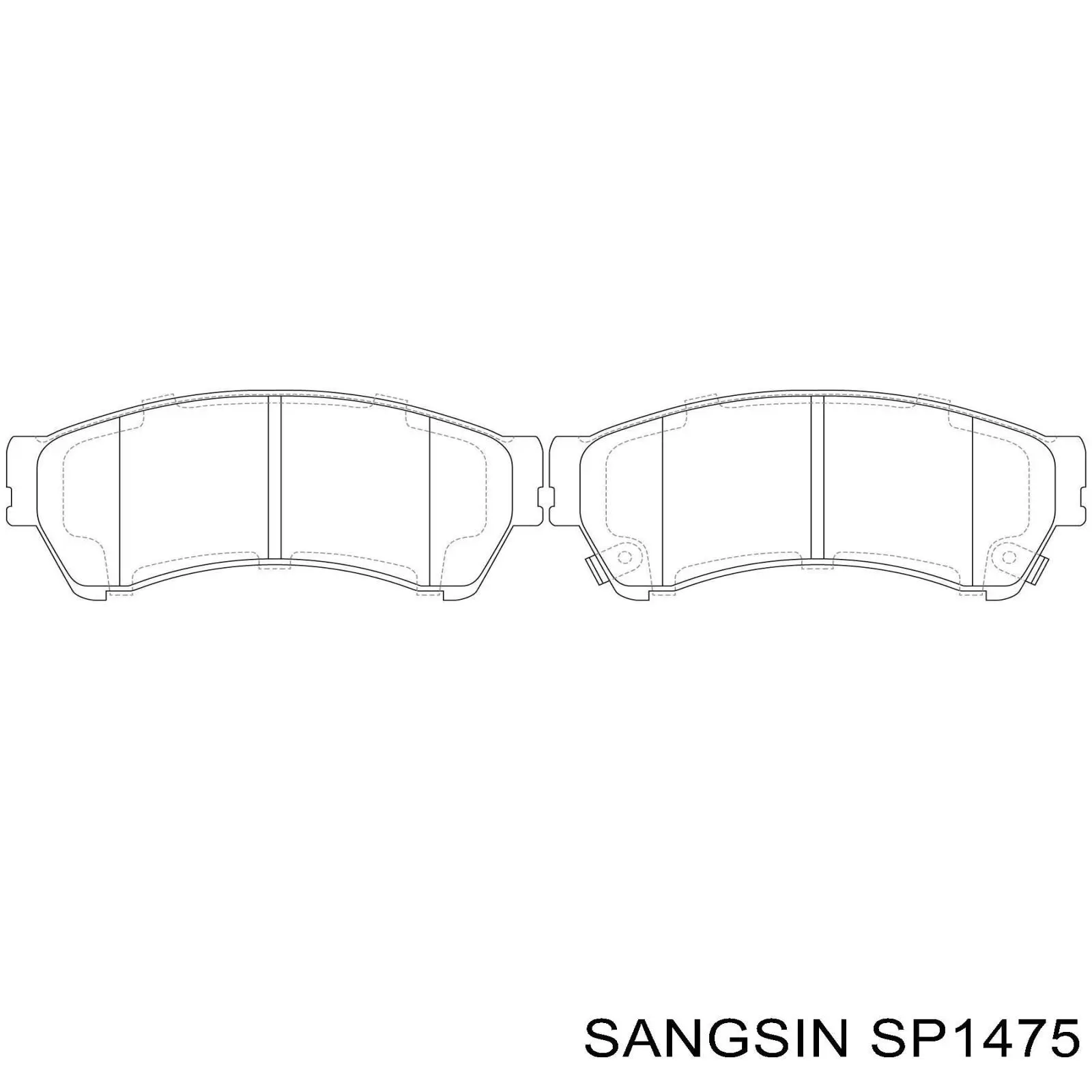 SP1475 Sangsin pastillas de freno delanteras