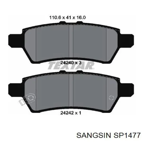 SP1477 Sangsin pastillas de freno traseras