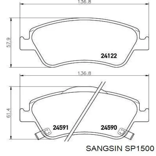 Pastillas de freno delanteras Toyota Corolla E12