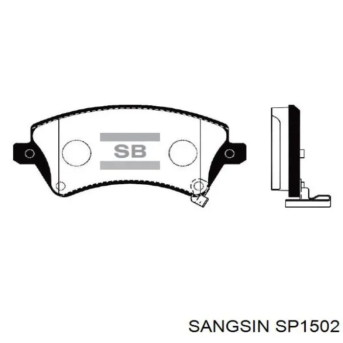 Comprar SP1502 Sangsin Pastillas delanteras de freno
