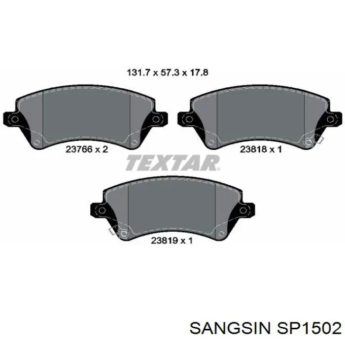 Pastillas freno delanteras Sangsin SP1502 precio, desde 20,12 EUR