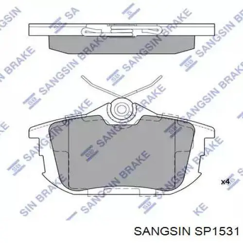 SP1531 Sangsin Pastillas freno traseras