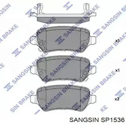 Comprar SP1536 Sangsin Pastillas de freno traseras
