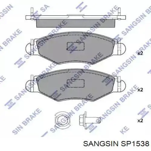 Comprar SP1538 Sangsin Pastillas de freno traseras