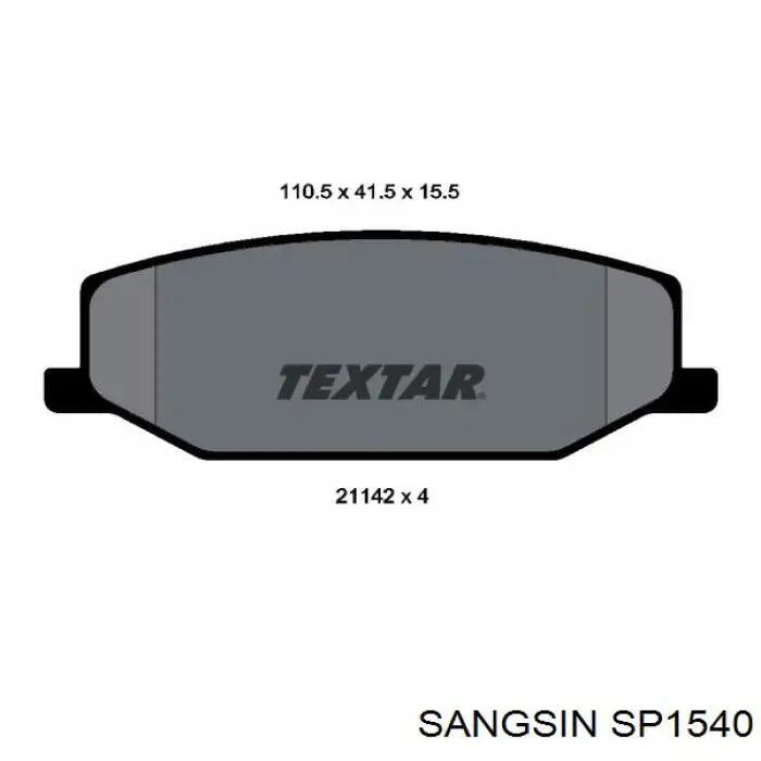 Comprar SP1540 Sangsin Pastillas delanteras de freno