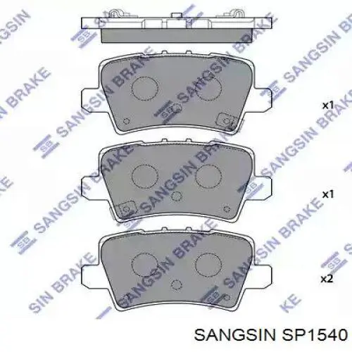 SP1540 Sangsin pastillas de freno delanteras