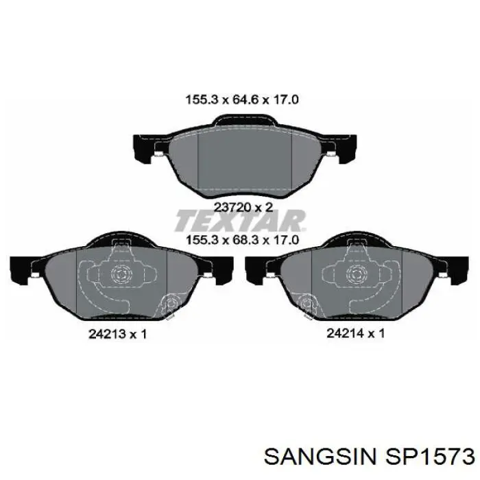 Pastillas de freno SP1573 Sangsin