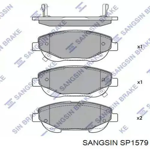 Comprar SP1579 Sangsin Pastillas delanteras de freno