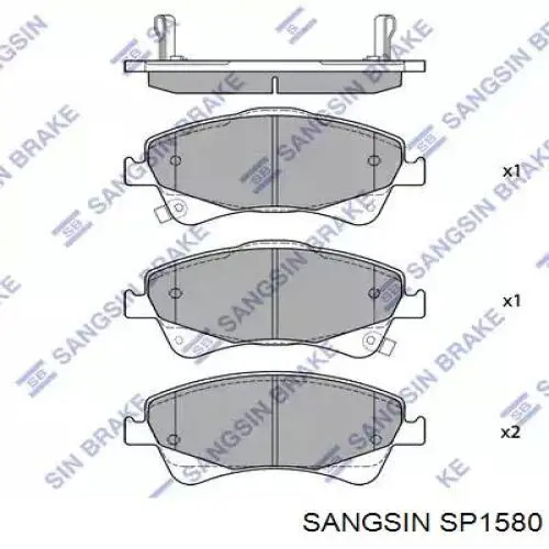 Pastillas freno delanteras Sangsin SP1580 precio, desde 24,02 EUR