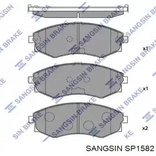 SP1582 Sangsin pastillas de freno delanteras