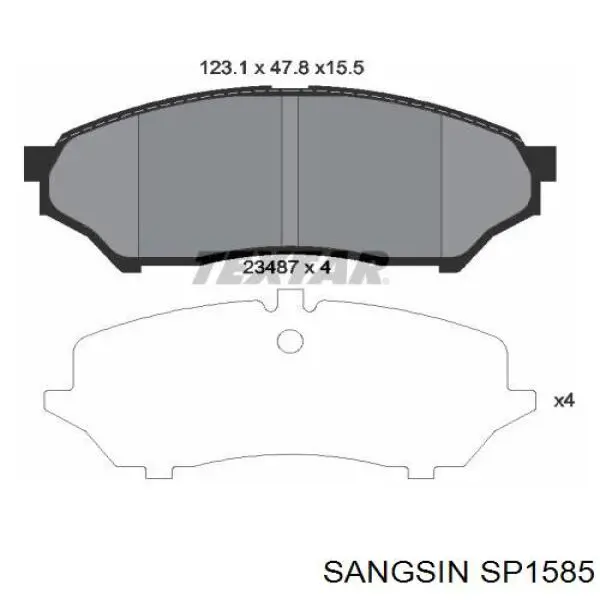 Pastillas freno delanteras Sangsin SP1585 precio, desde 24,57 EUR