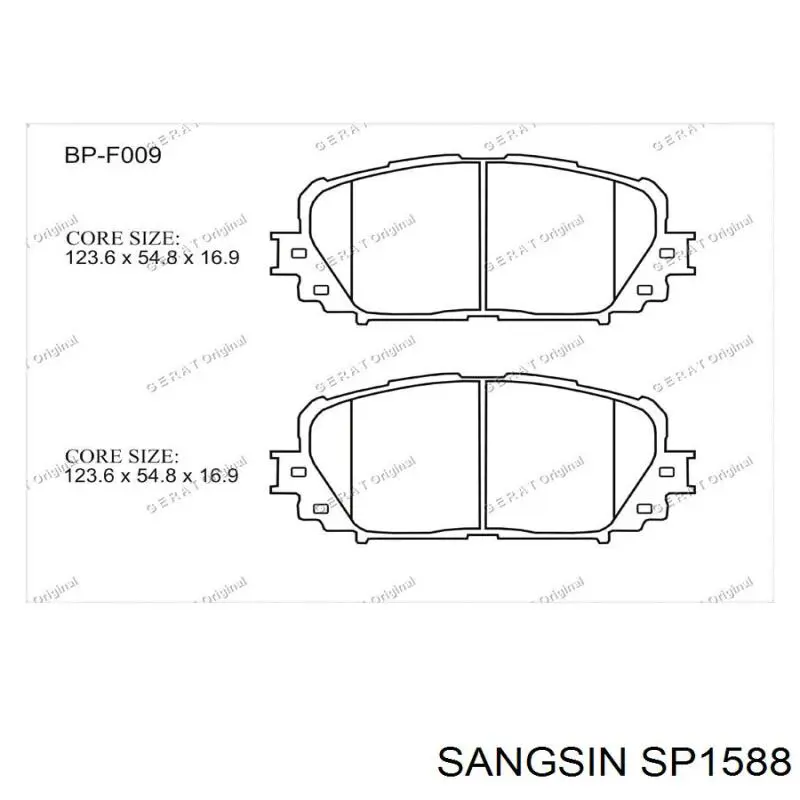 SP1588 Sangsin pastillas de freno delanteras