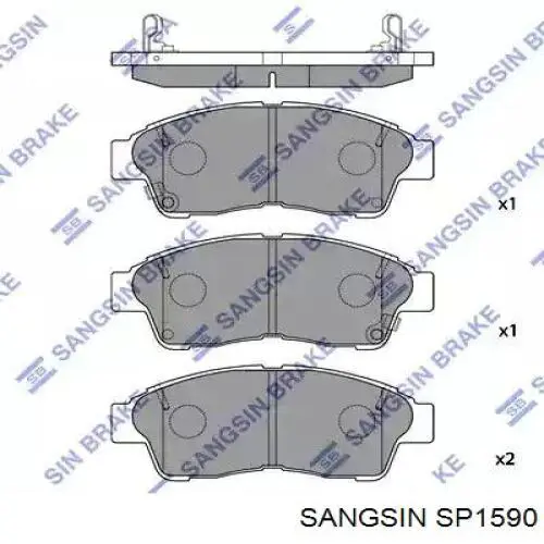 SP1590 Sangsin pastillas de freno delanteras