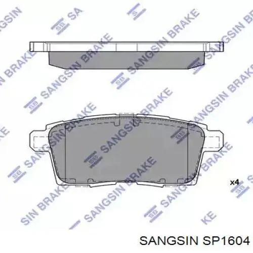 SP1604 Sangsin Pastillas freno traseras