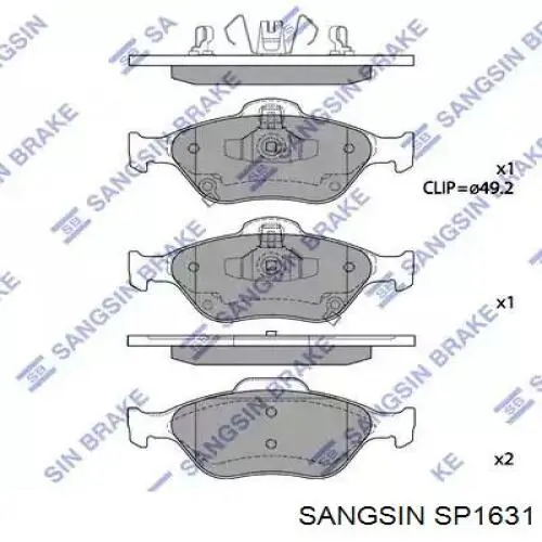 SP1631 Sangsin Pastillas delanteras