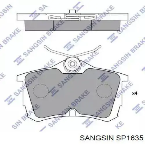 SP1635 Sangsin Pastillas freno traseras